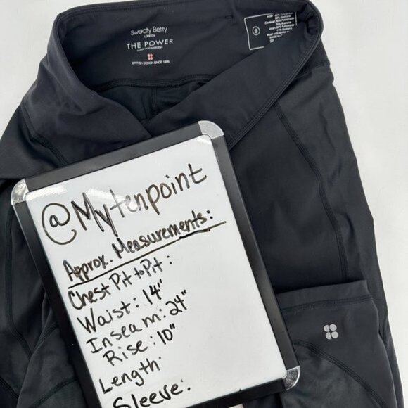 Sweaty Betty Gray The Power Mid Rise Mesh Running Yoga Small Cropped Leggings - Picture 6 of 6